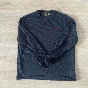 Polo by Ralph Lauren Men's Navy Long Sleeve Tee Size L